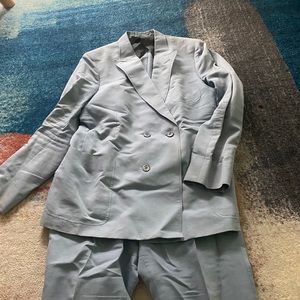 Gucci men’s runway blue suit